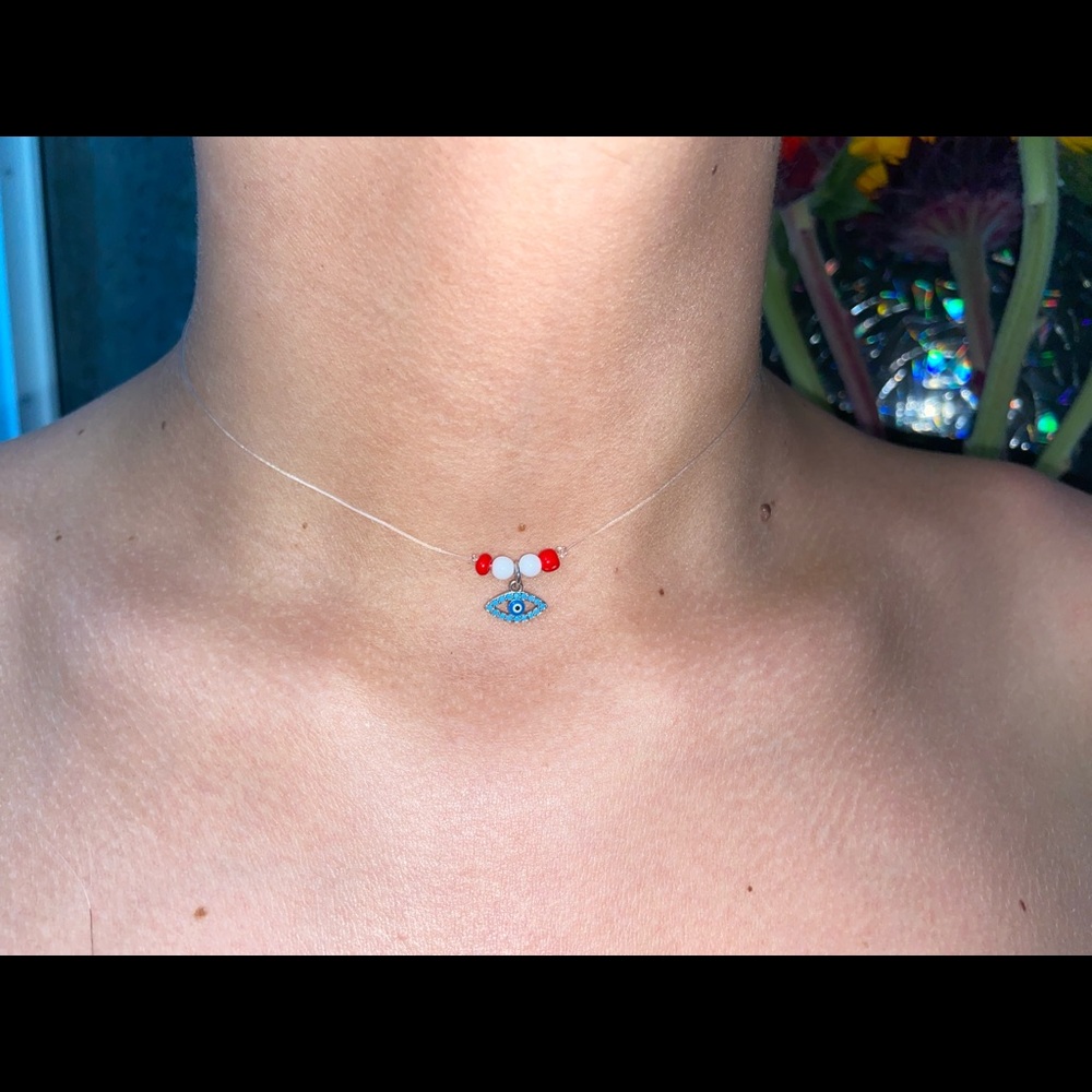 evil eye stretchy choker